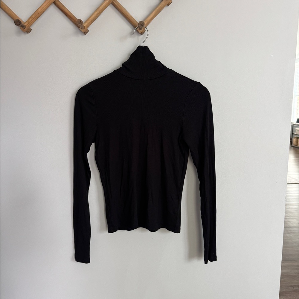 Marine Layer Longsleeve Turtle Neck Rib Shirt TENCEL Modal Size Small